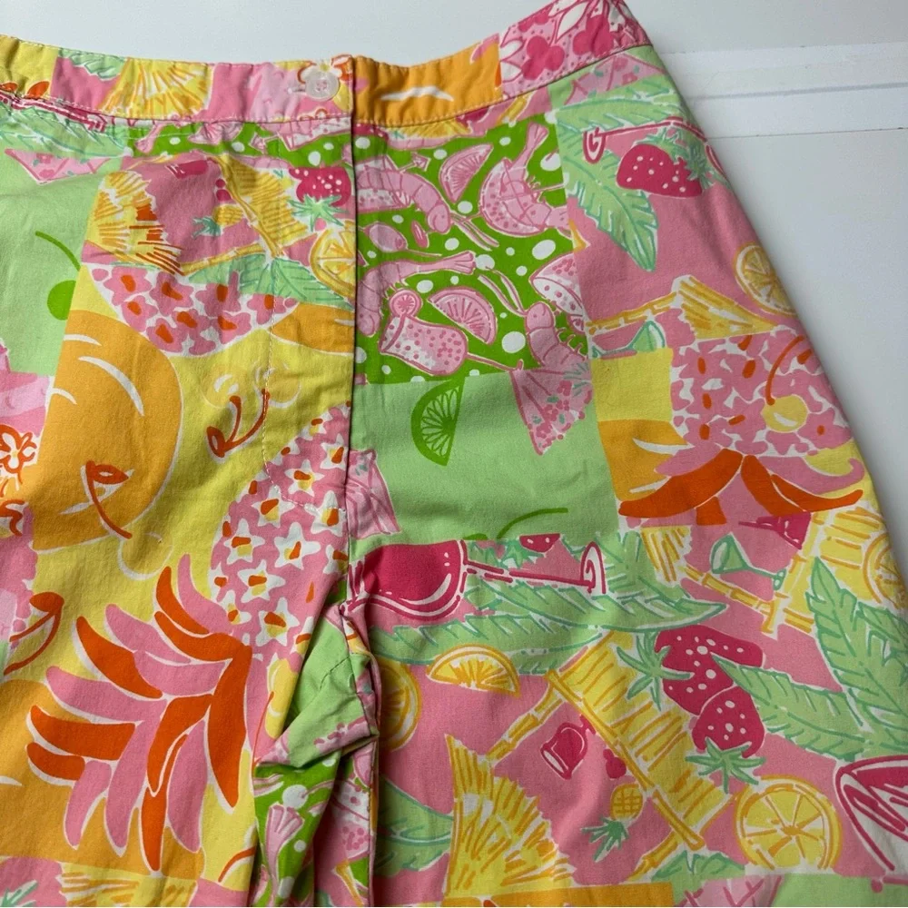 Lilly Pulitzer Patchwork Capri Pants | Y2K Palm Beach Tropical Preppy Cropped